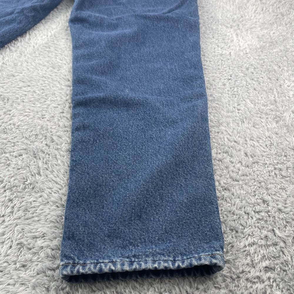 LL Bean Womens Fleece Lined Jeans 14 Reg Blue Denim Relaxed Fit - Picture 11 of 16